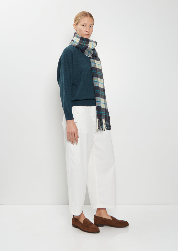 Cashayr Sutherland Cashmere Scarf — Light Blue Mallard
