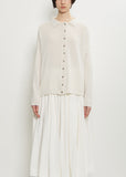 Cashmere Polo Sweater — Oatmeal