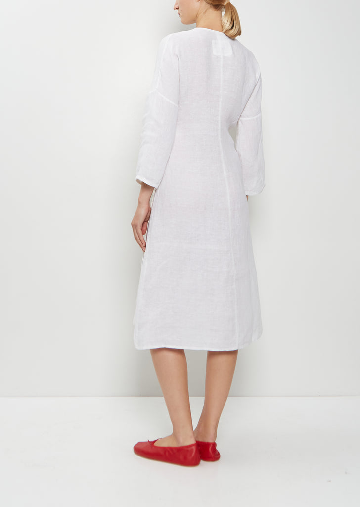 Handwoven Linen Wrap Dress