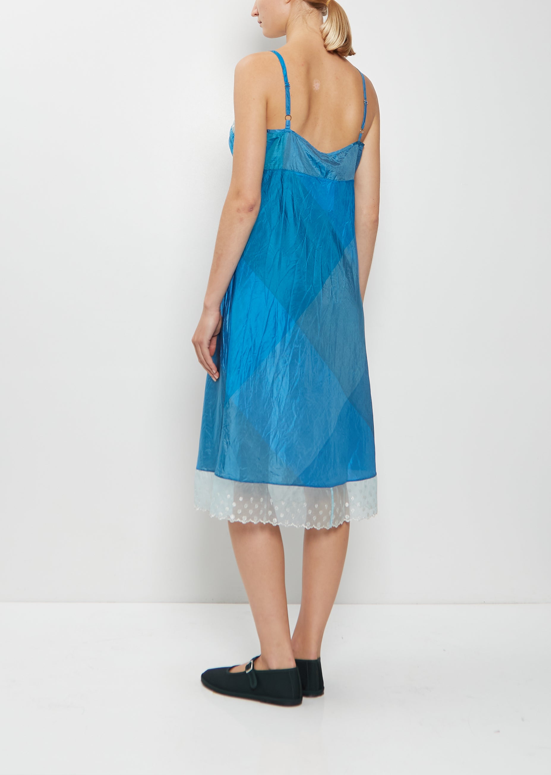 dosa silk slip dress Dosa White Silk Ruffle Slip Dress