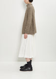 Handknit Cotton Alpaca Dolcevita Sweater
