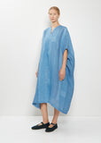Yoruba Handwoven Linen Tunic Dress — Denim