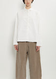 Velvet Short Collar Shirt — Milk