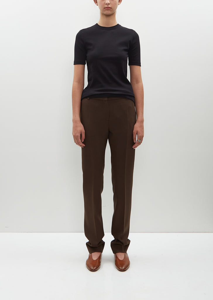 Low-Waist Slim Trousers