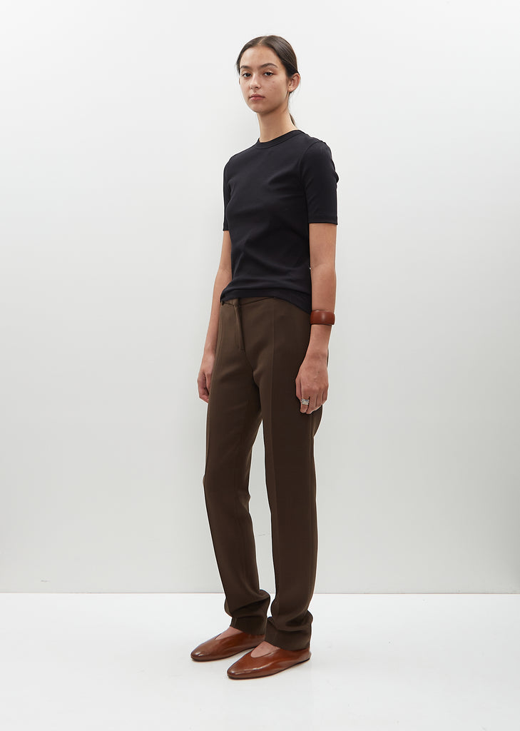 Low-Waist Slim Trousers