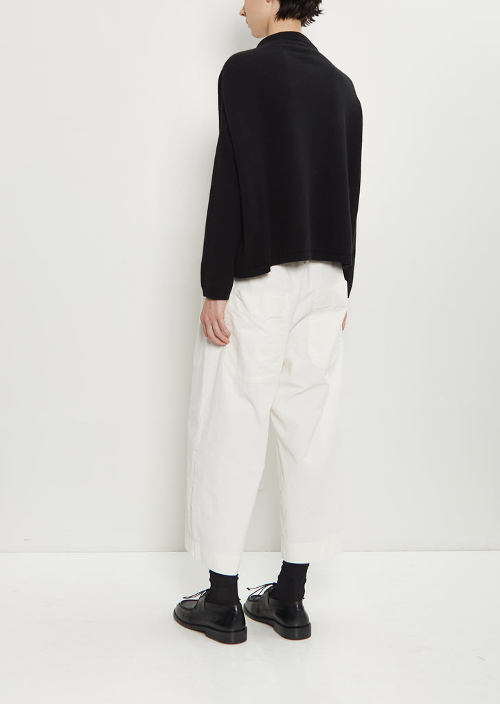 Cashmere Polo Sweater — Black