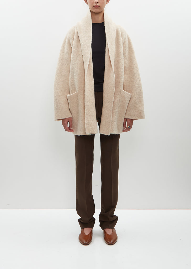 Alpaca Merino Wool Knit Double Face Coat