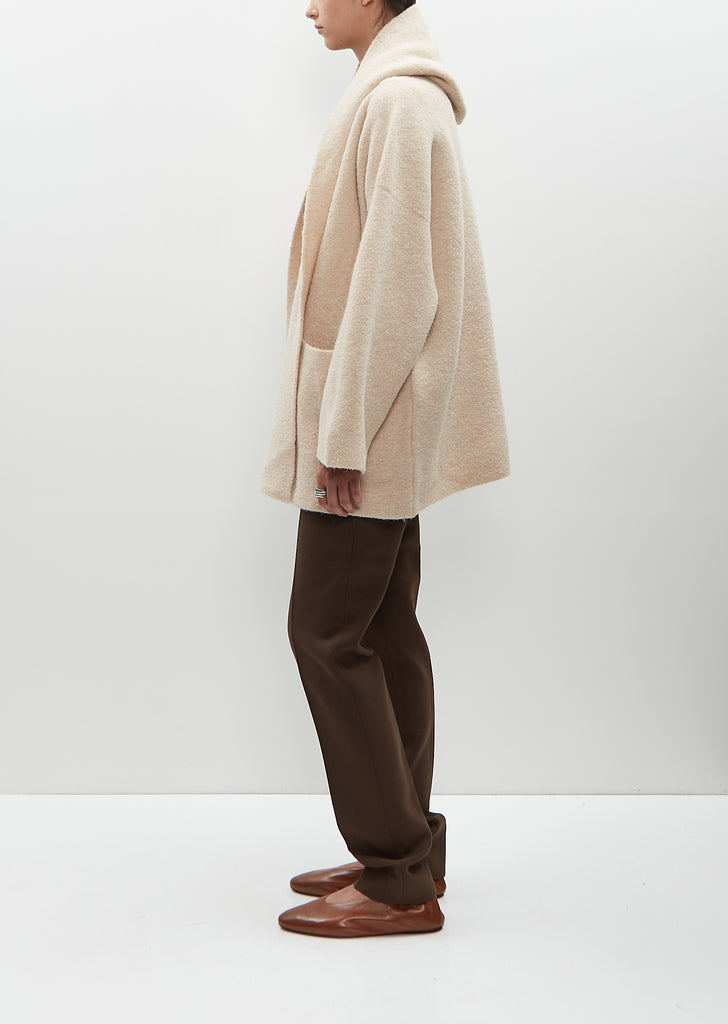 Alpaca Merino Wool Knit Double Face Coat