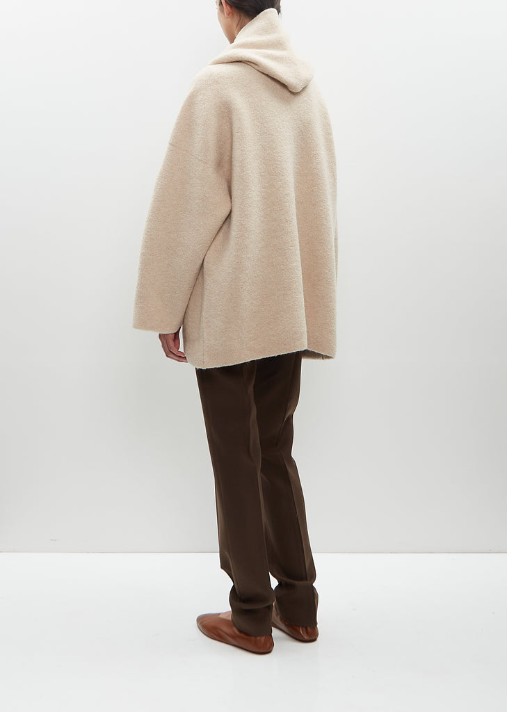 Alpaca Merino Wool Knit Double Face Coat