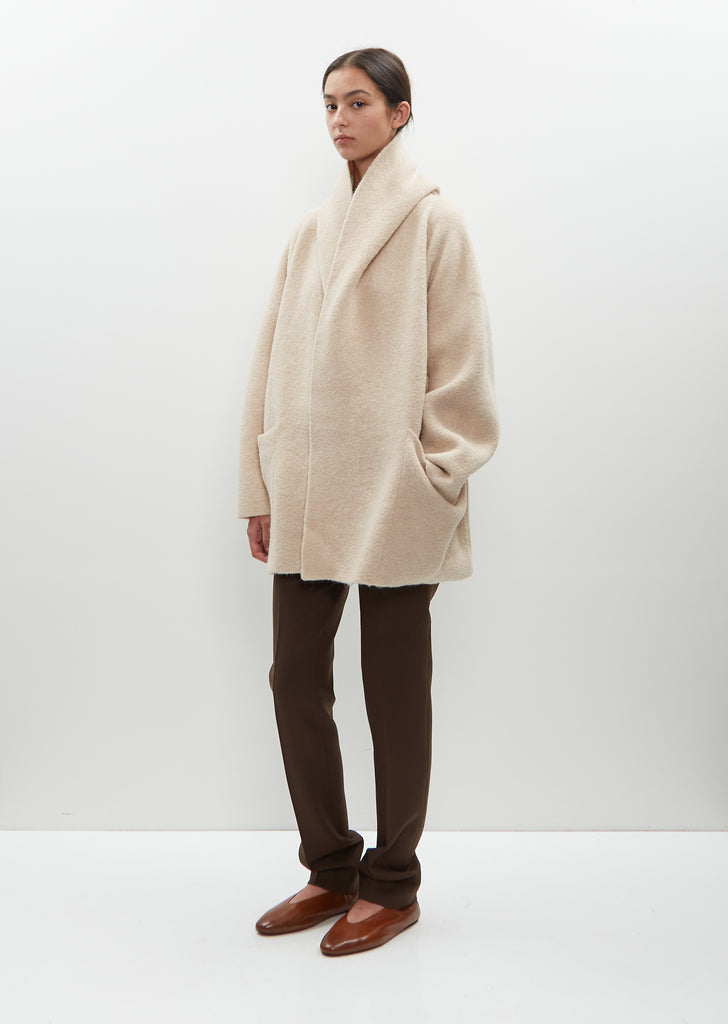 Alpaca Merino Wool Knit Double Face Coat