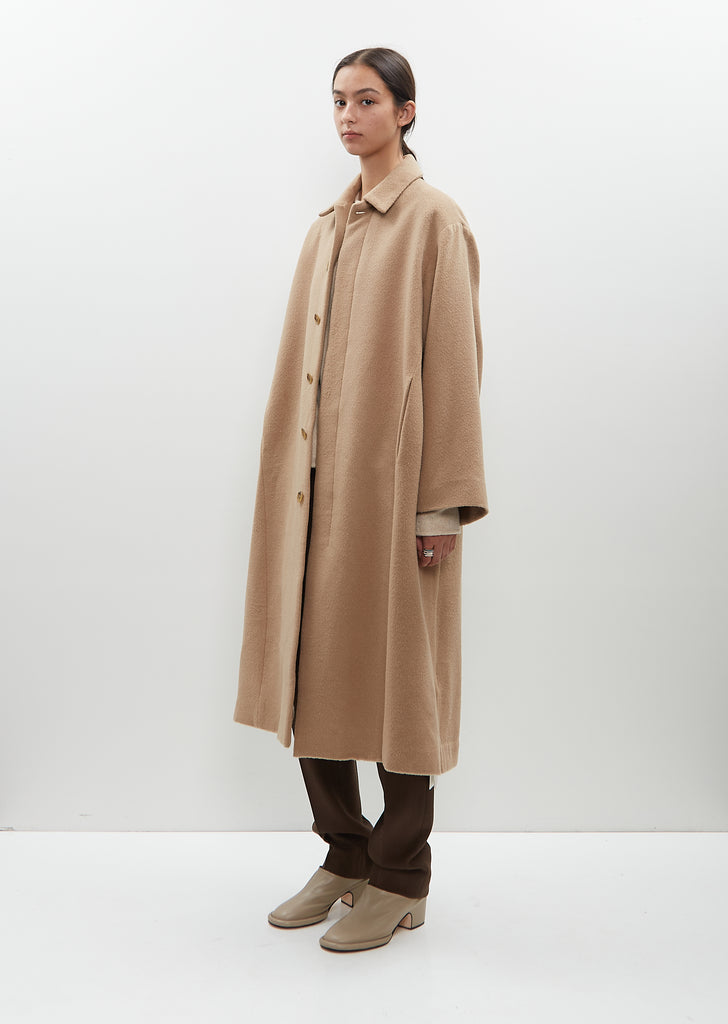 Brushed Alpaca Wool Car Coat