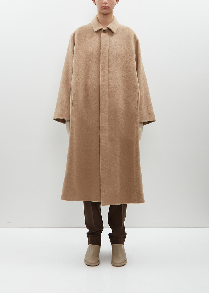 Brushed Alpaca Wool Car Coat