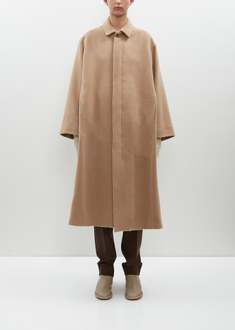 Brushed Alpaca Wool Car Coat