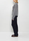 Hammered Button Wool Cashmere Cardigan