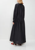 Button Silk A-line Dress