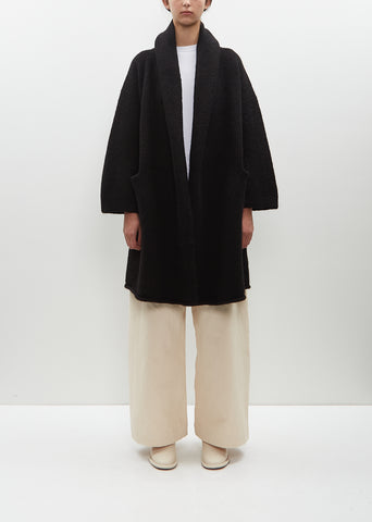 Alpaca Capote Coat — Black