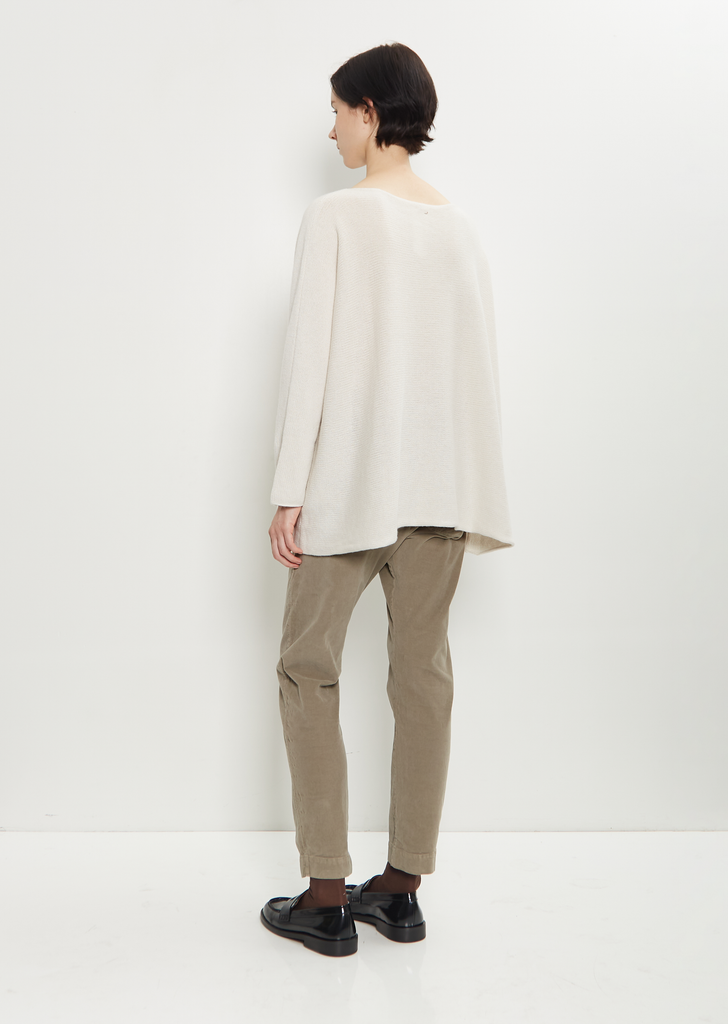 Cashmere Oversized Boatneck — Oatmeal