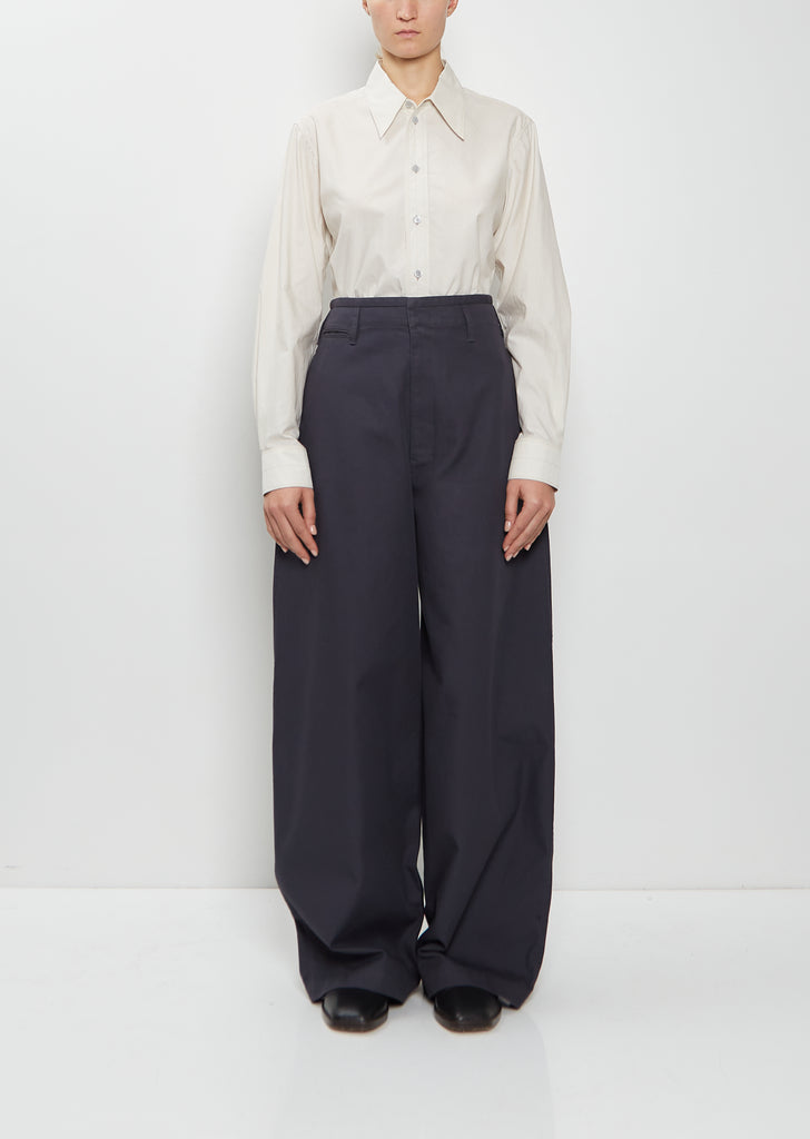 Large Cotton Chino — Graphite Blue