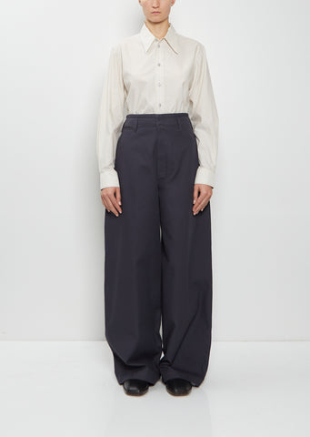 Large Cotton Chino — Graphite Blue