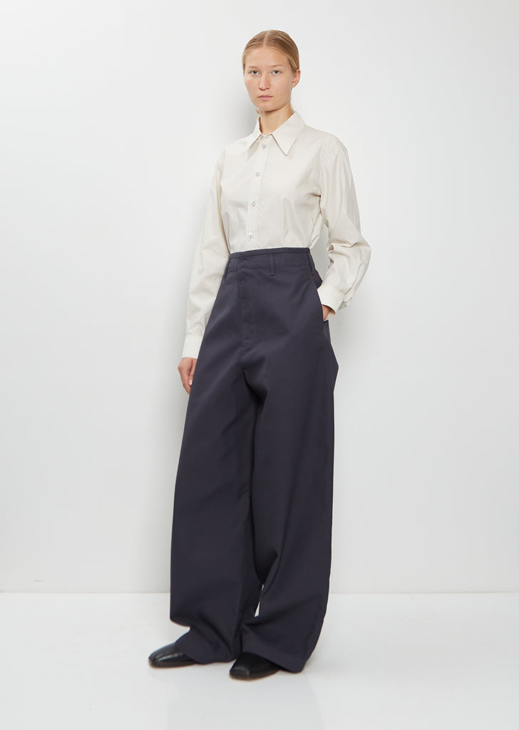 Large Cotton Chino — Graphite Blue