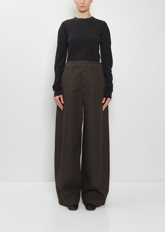 Large Cotton Chino — Espresso