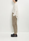 Velvet Slim Trousers — Marron Glace