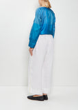 Velvet Ribbon Handwoven Linen Pants — Rice