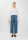 Wide Leg Silk Taffeta Pants
