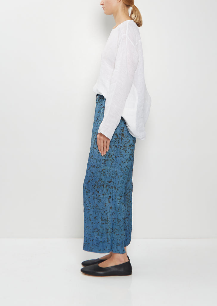 Wide Leg Silk Taffeta Pants