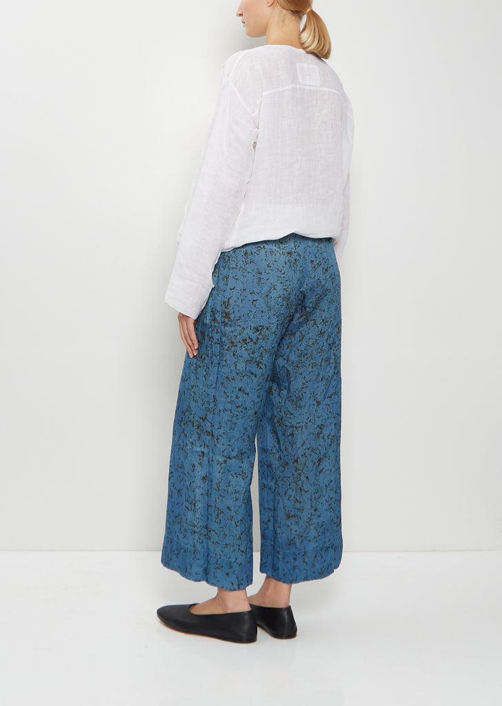 Wide Leg Silk Taffeta Pants