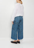 Wide Leg Silk Taffeta Pants