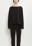 Heavy Jersey Raw Edge Sweater — Black