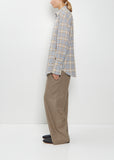 Airy Wool Flannel Shirt — Light Blue
