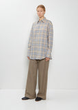 Airy Wool Flannel Shirt — Light Blue