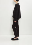 Heavy Jersey Raw Edge Sweater — Black