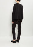 Heavy Jersey Raw Edge Sweater — Black