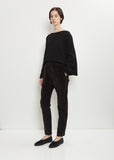 Heavy Jersey Raw Edge Sweater — Black