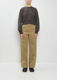 Dyed Cotton Chino Pants — Beige