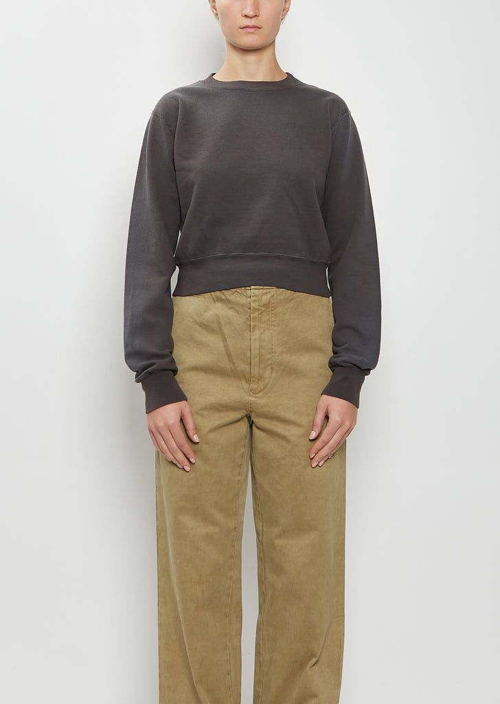 Dyed Pima Cotton Sweatshirt — Ink Black
