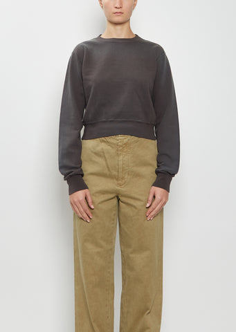 Dyed Pima Cotton Sweatshirt — Ink Black