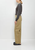 Dyed Cotton Chino Pants — Beige