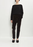 Velvet Slim Trousers — Chocolate
