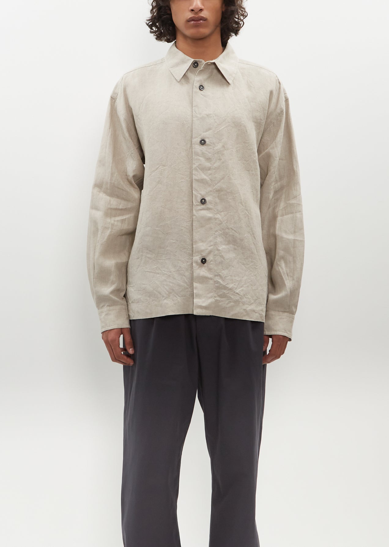Minimal Boxy Shirt – Natural – La Garçonne