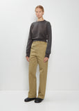 Dyed Cotton Chino Pants — Beige