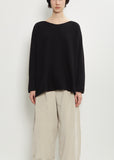 Cashmere Oversized Boatneck — Black