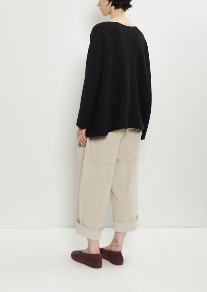 Cashmere Oversized Boatneck — Black