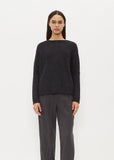 Pullover Wool Cotton Sweater — Black
