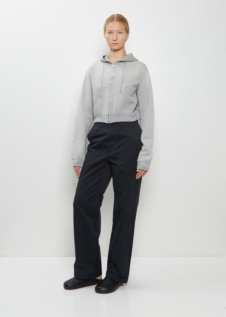 Dyed Cotton Chino Pants — Black