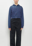 Dyed Pima Cotton Zip Sweatshirt — Light Navy
