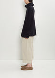 Stretch Jersey Turtleneck Sweater — Black